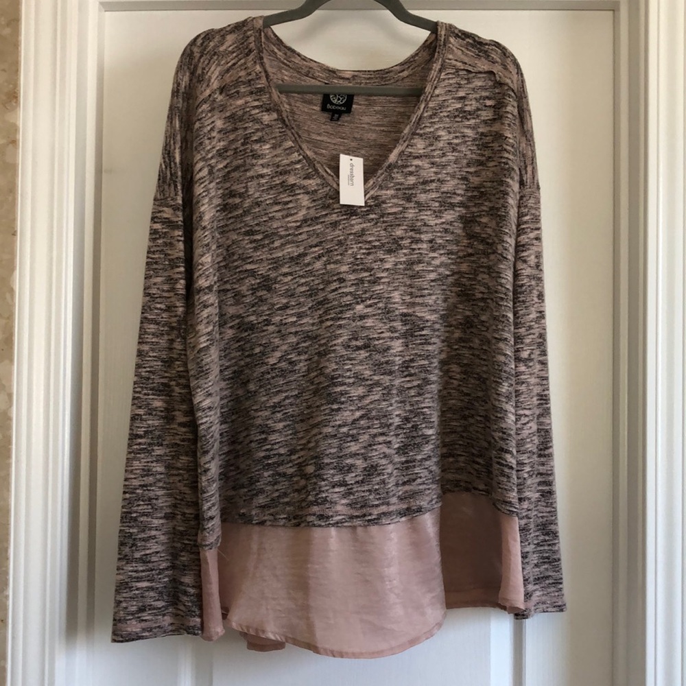 Bobeau NWT soft mauve light long sleeve shirt